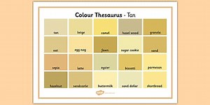 Colour Thesaurus Word Mat Tan