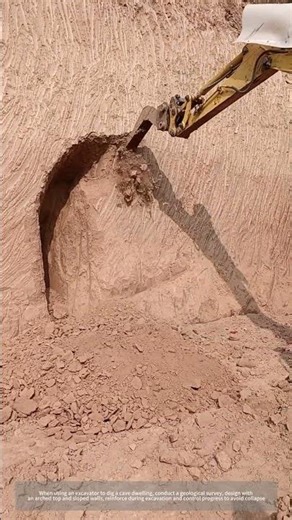 Use An Excavator To Dig A Cave Dwelling !