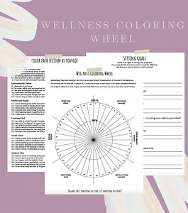 Wellness Coloring Wheel Activity, Setting Goals Activity, Areas of Wellness Activities, Building Self-esteem, Child Therapy Worksheets - Etsy