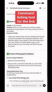The Etsy listing tool has been trained to help wreath makers sell more wreaths on Etsy 🎉. Comment listing tool and I’ll send you the info | DecoExchange