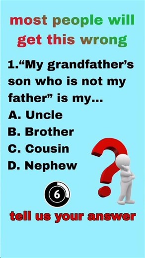 Family Logic Test: Advanced A–D Multiple-Choice Questions #quiz #english