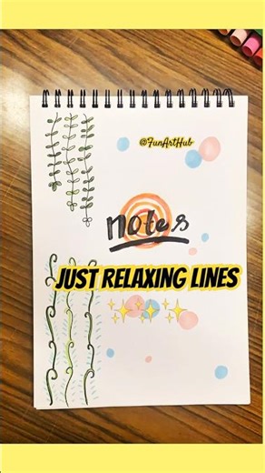 Relaxing line art for aesthetic notes ✨ #easynotes #notebookdecorationideas #cutenotes #cuteart
