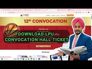 LPU Convocation 2026 Hall Ticket Download | Step-by-Step Guide |LPU