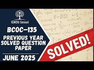 BCOC–135 Solved Question Paper | June 2025 | IGNOU Previous Year Question Paper