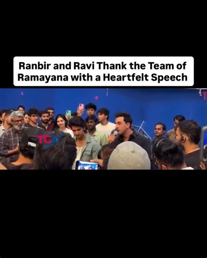 TCX.official on Instagram: "Ramayana Part 1 officially came to a close, actors Ranbir Kapoor and Ravi Dubey took a moment to express their gratitude to the entire cast and crew. In a heartfelt speech delivered at the wrap-up gathering, the duo thanked the team for their dedication, passion, and hard work throughout the filming process. . . . . . . Follow : @tellychakkar . . . . . . #ranbirkapoor #ranbir #ranbirkapoorfan #ravidubey #ravine #ramayana #ramayan_world #bollywood #bollywoodnews #telly