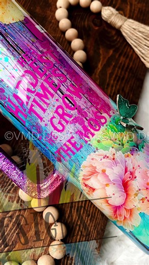 Super Cute Floral Design Tutorial for Tumbler Makers