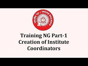 Training Module NG - Part 1 - Creation of Institute Coordinators