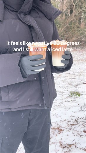 Iced lattes all year round #charlotte #clt #charlottenc #coffee #snowstorm