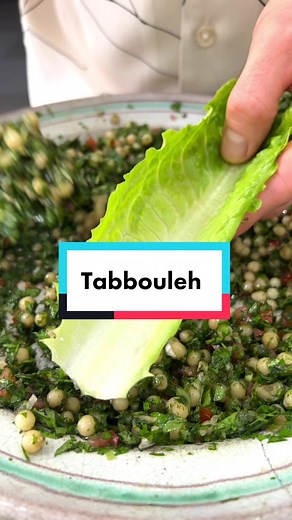 Tabbouleh x JGS - recipe below - this is my twist on the classic Middle Eastern salad, tabbouleh. I dont deviate too much, switching bulgur for moghrabieh. This is a round pasta pearl, traditionally added to a chicken stew called moghrabieh (same name as the pasta) or maftoul. The pasta has such a cool shape and gives a lovely bite to my tabbouleh - you can use giant couscous or orzo instead if you cant get to a Middle Eastern shop. Enjoy x JGS . Serves 4 as a side 150g moghrabieh (you can also 