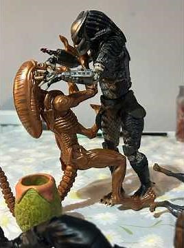 Alien vs Predator horror figure stopmotion #predator #alien #xenomorph #stopmotion