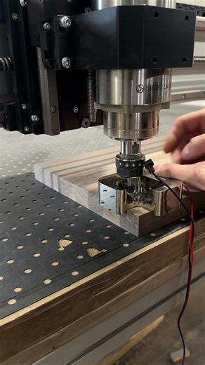 Auto-touch plate…Find your zero’s with any bit!! #cnc #altmill #woodworking #cncmill
