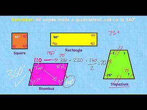 Finding Angles Of A Quadrilateral | Year 8 Maths Lesson