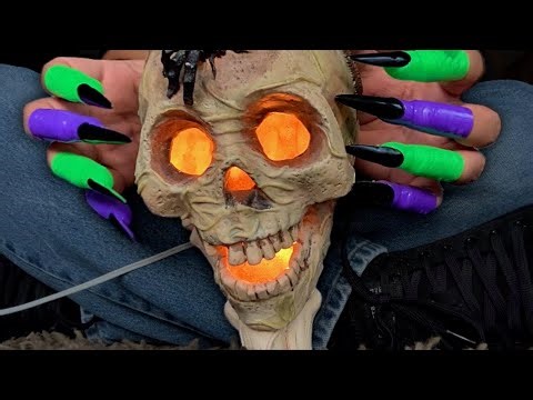 *ASMR* Tapping & Scratching on Halloween Triggers 💀(Witch Nails)