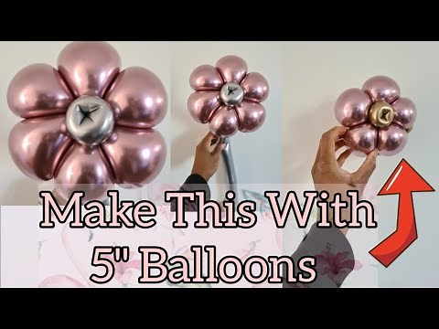 How To Make a Balloon Flower With 5 inches Balloon || Large Balloon Flower Tutorial
