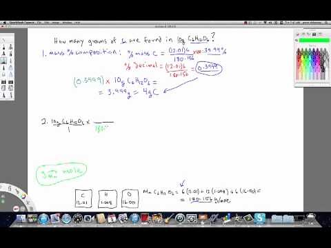 ChemDoctor: Given mass of a compound, find the mass of one of its elements