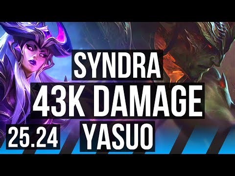 SYNDRA vs YASUO (MID) | 6k gold comeback, 10/2/10, 43K damage | KR Master | 25.24