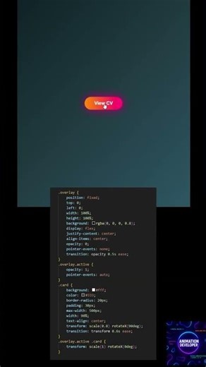 CV Popup | Ventana Emergente Interactiva con HTML, CSS & JS #popup #animationdeveloper #programming