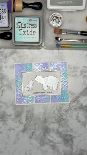 Perfect Pearls Polar Bear Card by @jenni_papercraft