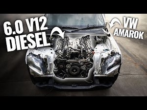 IT FITS !!! 6.0 CCGA V12 TDI ENGINE in a VW AMAROK! 😲