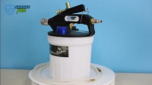 Pneumatic 2 Liter Vacuum Brake Bleeder Fluid Extractor Pump, Hands-Free Operation Air Pressure Brake Bleeder Tool-2 Replaceable Connectors