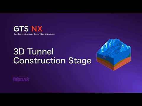 GTS NX チュートリアル : 3D Tunnel Construction Stage - ジオメトリ