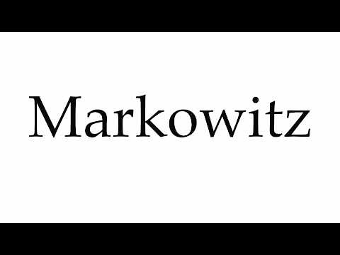 How to Pronounce Markowitz