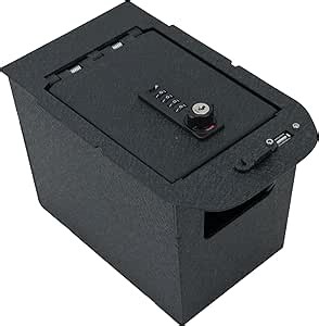 Center Console Gun Safe - Console Gun Vault Compatible with Toyota RAV4 2019-2025, 4 Digit Lock with key.
