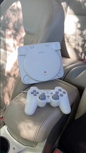 Sony PlayStation One with LCD-Screen launch in the car 🚗 #asmr #sony #playstation #residentevil