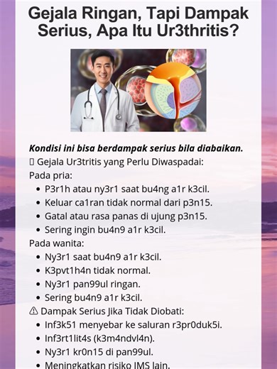 Gejala Ringan, Tapi Dampak Serius, Apa Itu Ur3thritis #kesehatan #fypシ゚ #klinik #klinikapollo #jakarta #tipssehat #infeksimenularseksual #fypp #urethritis #uretritis #isk #infeksisalurankemih