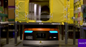 How Amazon robots and human workers work in tandem