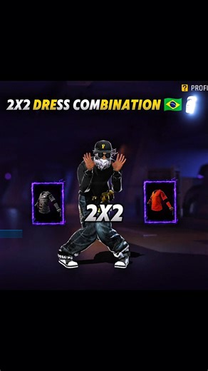 2X2 GOD LEVEL DRESS COMBINATION 🇧🇷🗿#dresscombination #notopup #ffoutfit #ffshorts #freefirebrasil