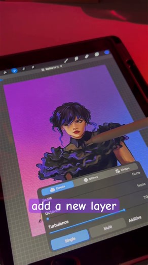 How to create gradient background in Procreate #procreate