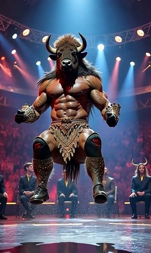 Bodybuilder Turns Into a Bull... Then THIS Happens! 🐂💪 | Animal Got Talent #animalfusiondance