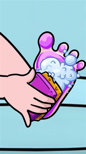 Don't forget - washing your feet is important! 🦶 Personal hygiene routine #forkids