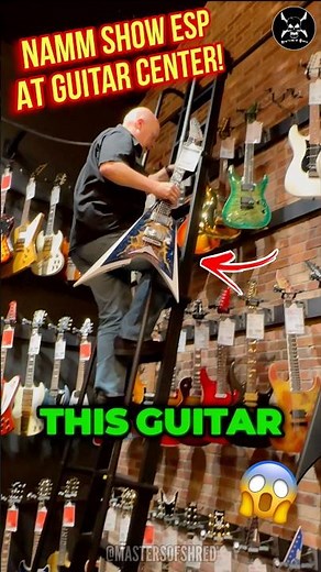 ‼️The most EPIC ESP Guitar EVER BUILT is hanging up at Guitar Center? 🤯 | Namm Show Build!