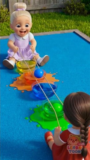 🌈 Color Mixing Game! Roll the Balls and Learn New Colors 🤩 #Learning #Kids