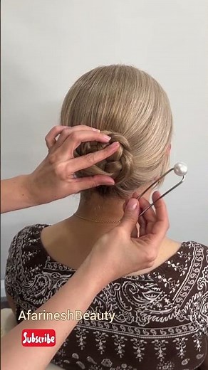 Elegant Updo with a Simple Braid — No Pins, No Skills Needed!
