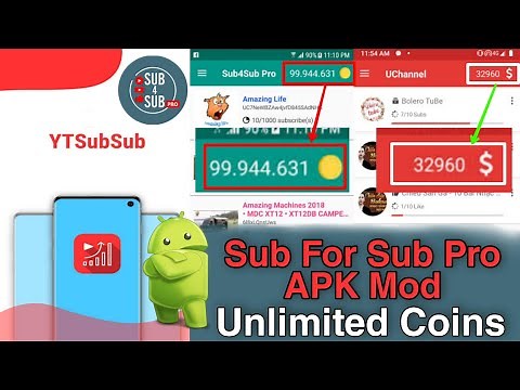 Sub4Sub Mod APK 10.5 (Unlimited coins) Download For Android | Unlimited Coins Sub For Sub | Sub 4Sub