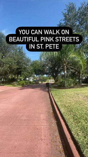 Walk along the beautiful pink streets in St. Pete. | I Love the Burg St. Pete