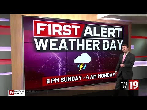 19 First Alert Weather Day Sunday Night: Potential for severe storms