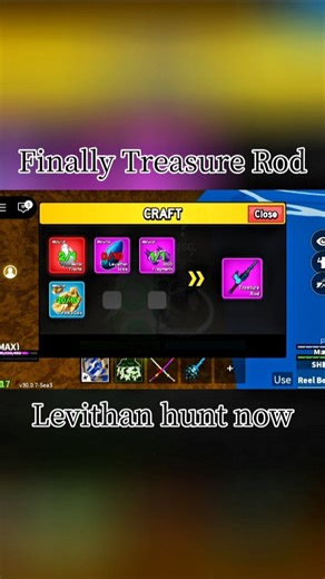 Finally Treasure Rod crafted #roblox #bloxfruits #gaming