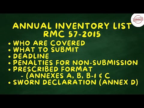 RMC 57-2015 Annual Inventory List | 𝗣𝗧𝗔𝗕𝗖𝗣 𝗕𝘂𝘀𝗶𝗻𝗲𝘀𝘀 𝗖𝗼𝗮𝗰𝗵𝗶𝗻𝗴