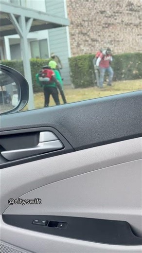 Hilarious 4 guys blowing leaves at each other #funny #leafwork