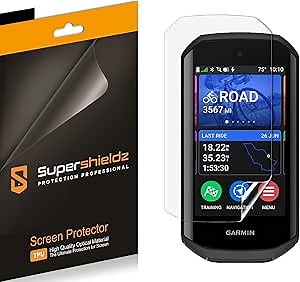 Supershieldz (2 Pack) Designed for Garmin Edge 1050 Screen Protector, High Definition Clear Shield (TPU)