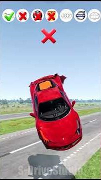 Different Cars vs Tornado 🌪️ Who Survives? 🚗 🤯 #shorts