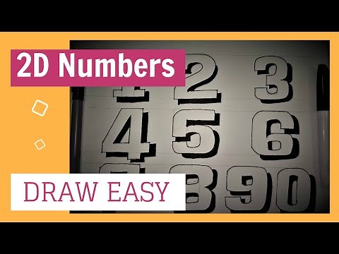 How to Draw 2D Numbers Step by Step - artsgalo