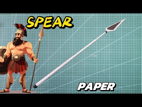 ORIGAMI SPEAR EASY TUTORIAL | HOW TO MAKE SPEAR FROM PAPER
