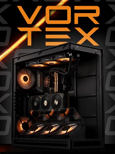 A Functional Beauty – The VORTEX 💨🔥Built in the HAVN HS 420 VGPU, VORTEX is all about clean presentation and presence. The wraparound glass and vertical GPU layout put your hardware on full display, making the graphics card the visual centrepiece of the build. 🖥️✨ With space for up to 11 fans, supporting both 120mm and 140mm configurations, airflow in the VORTEX is simply unmatched. Designed to house even the biggest RTX 5090 GPUs, this case comes with a built-in GPU support bracket, keeping 