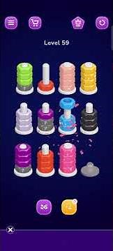 Nut Sort Level 59 Walkthrough | Nuts — Color Sort 59 solution