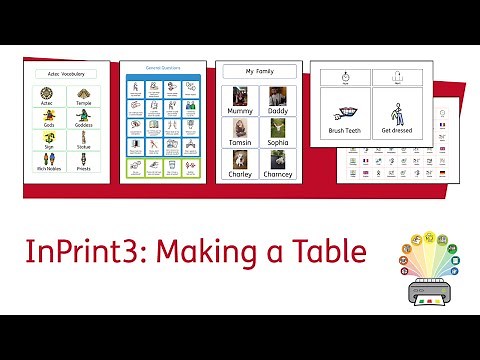 InPrint 3 Tutorial - Making a Table